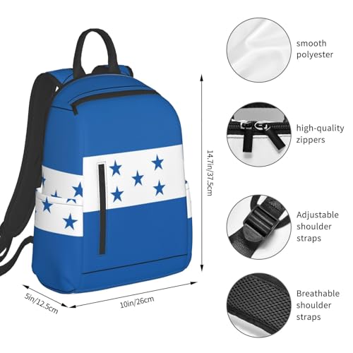 Flag Of Honduras Backpack Lightweight Casual Travel Daypack Mini Classic Basic Backpack For Women Men4