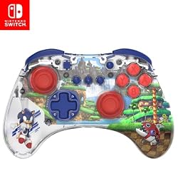PDP REALMz Wireless Gaming Controller: Sonic Superstars – Nintendo Switch 2 | Licensed for Nintendo & SEGA, Customizable LED Lighting, 40-Hr Battery, Motion Controls, Sonic Green Hill Zone