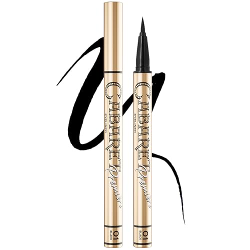 Vivienne Sabó Cabaret Premiere Eyeliner Pen – Ultra Black Eyeliner Pencil with Felt Tip, Smudge-Proof and Longwearing, Quick-Dry Liquid Formula for Precise Eye Definition, 0.04 fl oz
