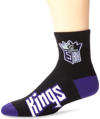 For Bare Feet NBA Sacramento Kings Men's Team Quarter Socks, Large