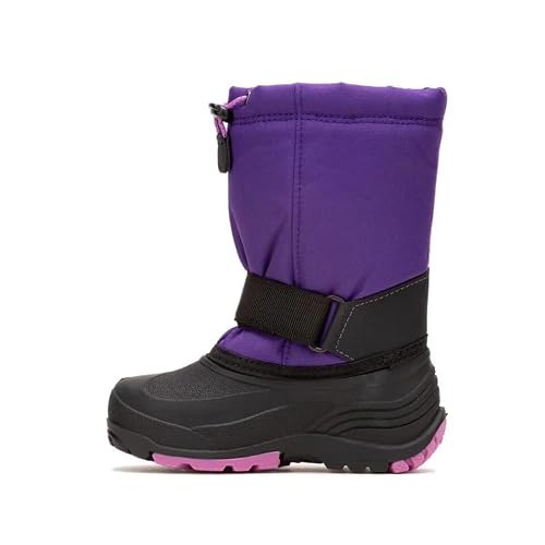 Kamik Rocket Insulated Waterproof Upper for Kids Snow Boots - Adjustable Collar & Lace Lock, Purple/Orchid - 8 Toddler