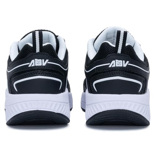 Image of AOV Womens Walking Shoes with Arch Support Plantar Fasciitis Sneakers Orthotic Tennis for Foot Heel Pain Relief Size 7 Blackwhite