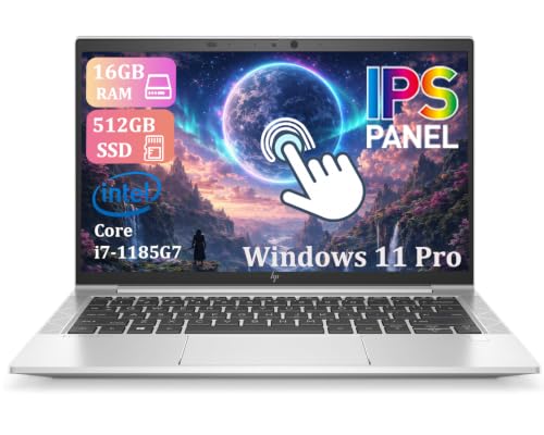 HP Elitebook 830 G8 - Ordenador portátil con pantalla táctil de 13,3 pulgadas FHD (1920 x 1080), Intel Core i7-1185G7, 16 GB RAM, 512 GB SSD, teclado QWERTY, Windows 11 Pro (reacondicionado)