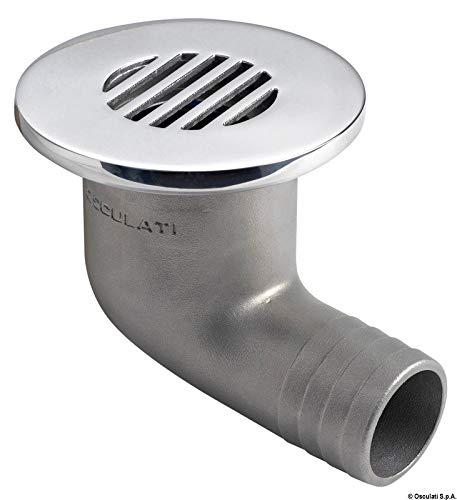 Evacuation de cockpit 90 Osculati raccord dalot inox AISI 316 bateau