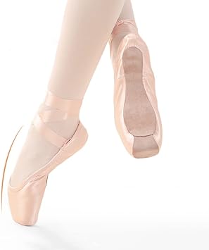 Ballet Pointe Shoes with Genuine Leather Sole Women Satin Ballet Shoes with Ribbons for Professional Ballerina39footlength23.5cm