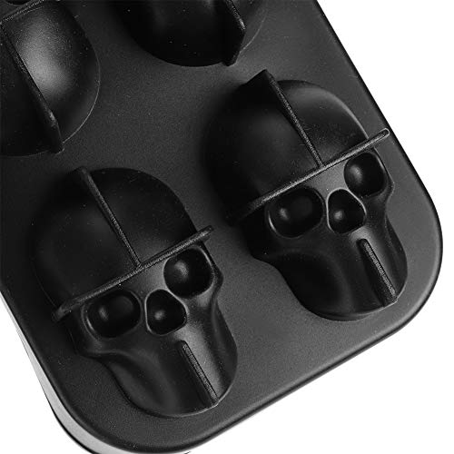 Molde de silicona para hielo forma calavera 2 piezas miniatura 2