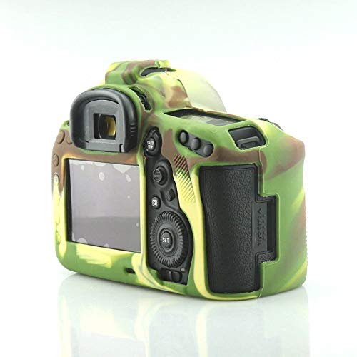 Image of 5D Mark IV Camera Case, Professional Silicone Rubber Camera Case Cover Detachable Protective Compatible with Canon 5D Mark IV - Military Green