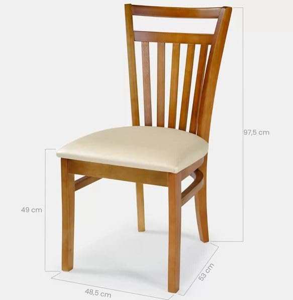 Cadeira de Jantar Madeira Maciça Larissa Para Sala de Jantar glide