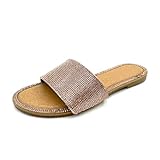 Lurnyet Diamond-Embellished Slip-On Flats with Non-Slip, Durable Sole – Soft and Comfortable Insole for All-Day Wear – Suitable for Home, Travel, and Fashionable Outfits