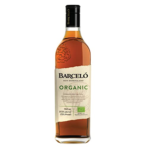 Ron Barceló Organic – Bottiglia da 700 ml di Rum Biologico della Repubblica Dominicana, Produzione Limitata, Invecchiato in Botti di Rovere Nuove, Astuccio in Fibra Vegetale