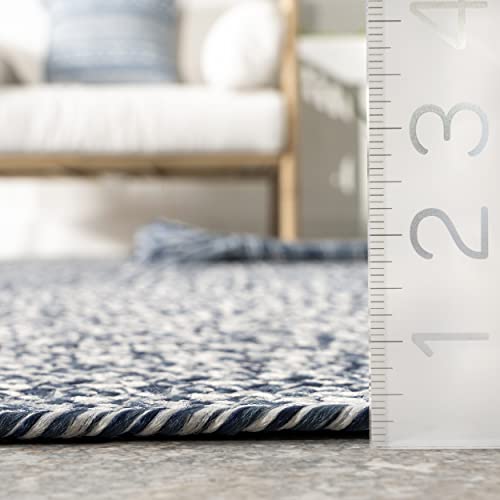 Nuloom Wynn Braided Indoor/Outdoor Area Rug, 3' X 5' Oval, Light Blue #TOP5