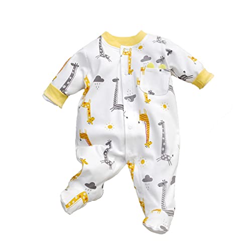KIDDLETOWN Vêtements Ensemble Nouveau Née Bébé Garçon Fille, Bébé Pyjama Garçon recouvre les pieds, coton à manches longues Body Combinaison, Tenue de Naissance, nouveau-né vêtements Bébé 0-12 mois