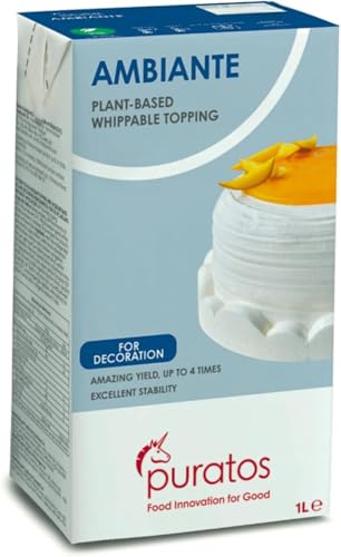 Nata Vegetal Ambiante Puratos | 100% Natural Vegana | Envase 1L Usos Profesionales Domésticos (1L, 1, unidad)