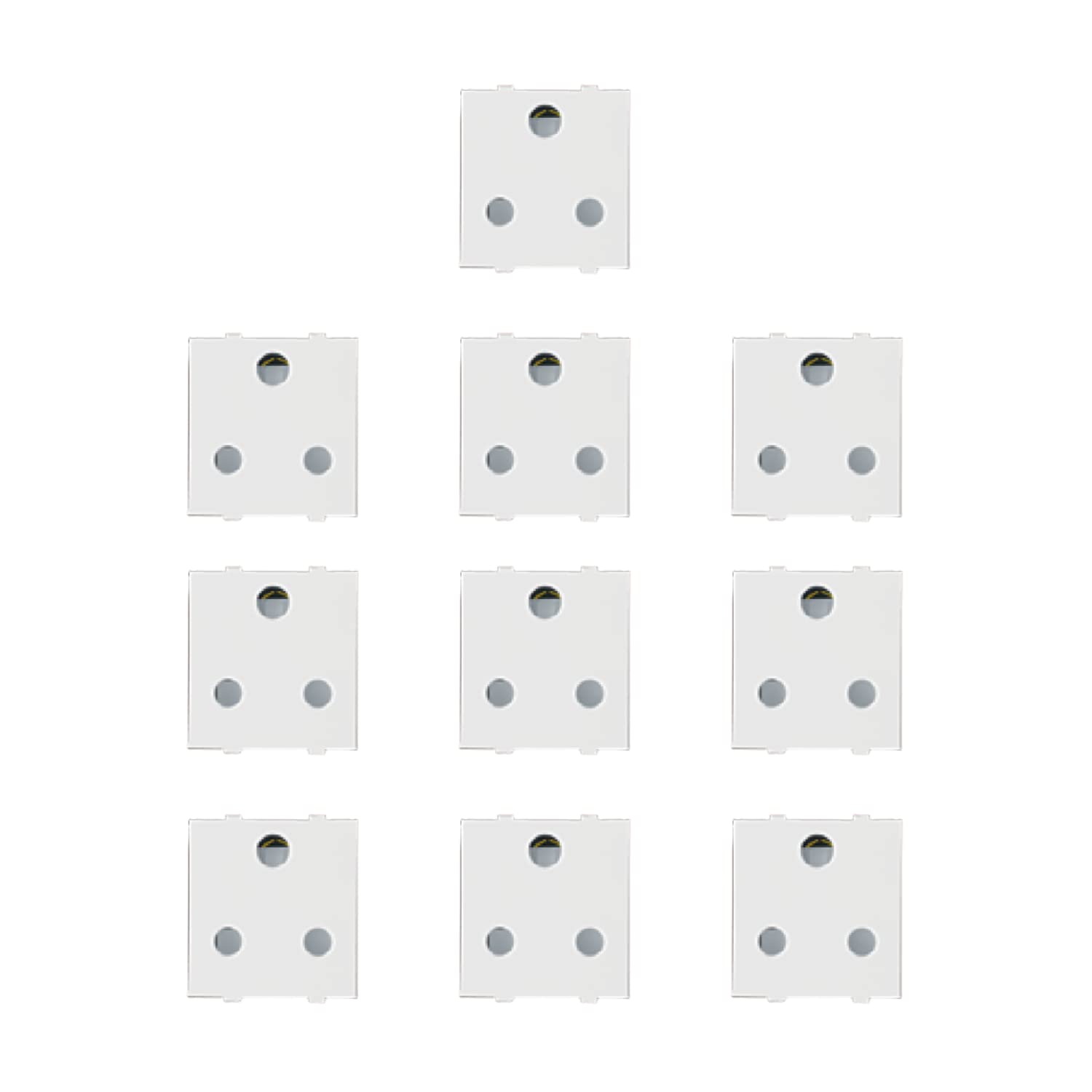 Anchor 6A, 3Pin Round Socket (With Shutter), White, Pack of 10-image-43