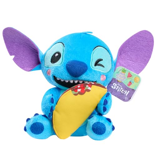 Image of Disney Stitch Small 7-inch Plush Stuffed Animal, Stitch with Taco, Kids Toys for Ages 2 Up by Just Play
