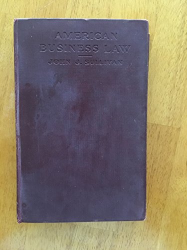 American Business Law ; With Legal Forms B00L5Q5BMU Book Cover