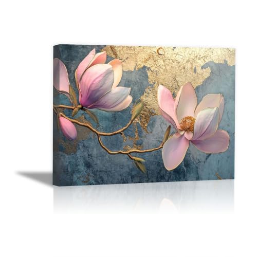 Toile brindille magnolia rose pour sublimer le couloir d'un studio
