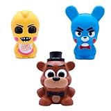 Five Nights at Freddy’s Metallic SquishMe Collector’s Box (Set of 5) – Security Breach Characters | Metallic Finish, Strawberry-Scented, Slow-Rise Foam Display Set