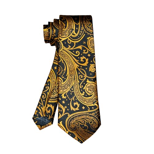 Image of 5PCS Mens Silk Tie, Pocket Square, Cufflinks, Drilled Tie Ring and Lapel Pin Set for Wedding Groom Party