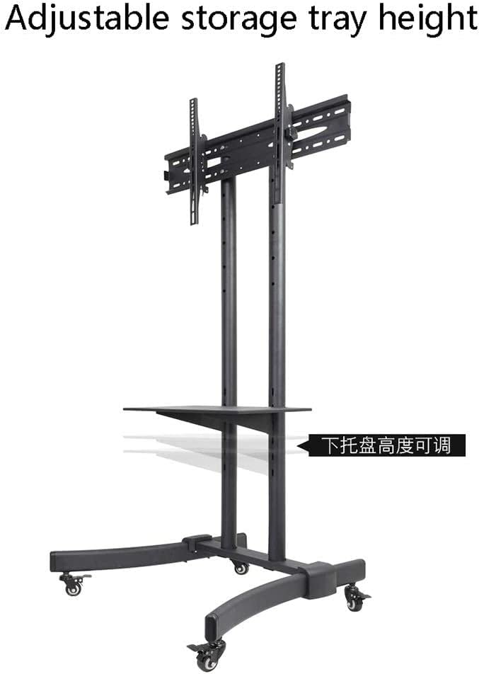 Soporte de pie universal para TV con ruedas y ajuste de altura miniatura 3
