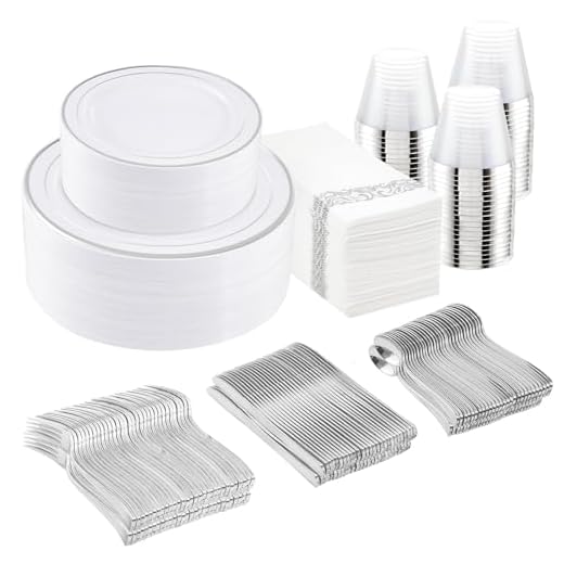 Can you bring crockery on a flight in hand luggage 350Pcs Elegant Disposable Dinnerware Set
