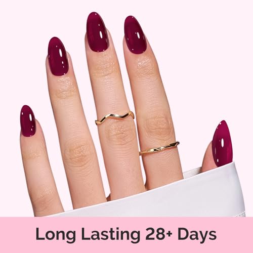 Image of MelodySusie Jelly Gel Nail Polish Set,6 Transparent Colors,Milky or Jelly Texture,Deep Red Colors Soak Off UV LED Light Cure or Salon Manicure and Nail Art DIY at Home 15ML 0.3Fl Oz