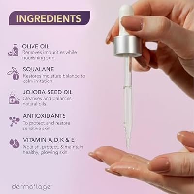 Dermaflage Multi-Task Makeup Remover oil cleanser - Hydrating Formula for Removing Long-Wear Makeup, Dermaflage Topical Filler - No Alcohol, Fast absorbing - 2 fl oz.