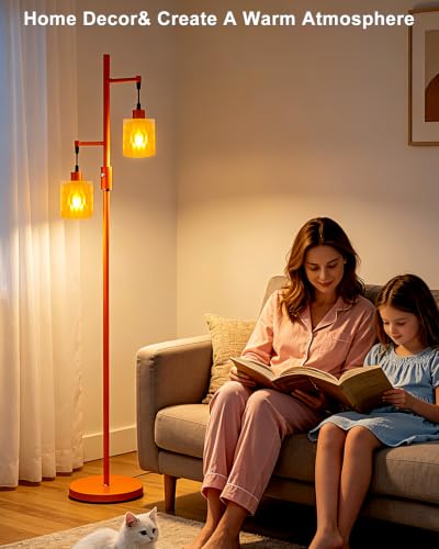 Image of Lightdot Globe Floor Lamp with LED Bulbs Included, Dimmable Floor Lamps,Unique Modern Standing Tall Lamp for Bedroom Living Room /Sofa Beside /Corner Decor-Gold
