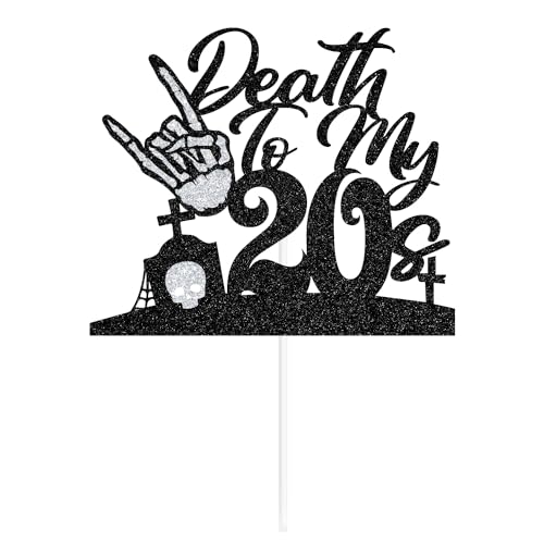 Death to My 20s Cake Topper, Rip Twenties, Death to My Youth, Kissing My 20s Goodbye, Funeral Theme Happy 30th Birthday Party Decorations for Men Women