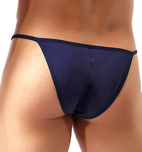 Mens Underwear Micromodal Soft Comfortable Thongs Mini Brief jj64 (XL, Navy) Mens Underwear Micromodal Soft Comfortable Thongs Mini Brief jj64 (XL, Navy)