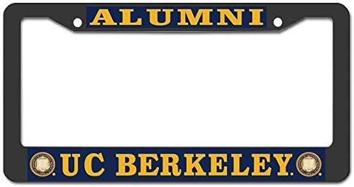 License Plate Frame UC Berkeley Alumni License Plate Frame UV Printed Metal Frame Car Plate Frame Screws for US Vehicles, Black - Silver, 12 x 6 Inches