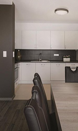 Lithonia Lighting Fmsatl 13 14830 Bza M4 Led Saturn Flushmount Ceiling Light Fixture For Kitchen | Hallway | Bedroom, Dimmable, 3000K, Antique Bronze #TOP6