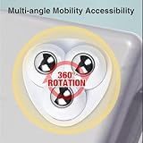 16Pcs Small Castor Wheels, Universal Pulley Casters, Durable Mini Swivel Castors, 360° Degree Rotation Sticky Ball Casters, Self Adhesive Caster Wheels, Mini Universal Wheel Furniture Sliders - Image 3