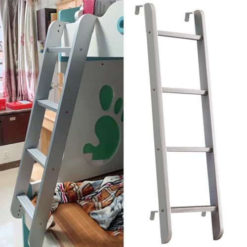 Escalera de madera ajustable para litera de 4 o 5 escalones con ganchos 2