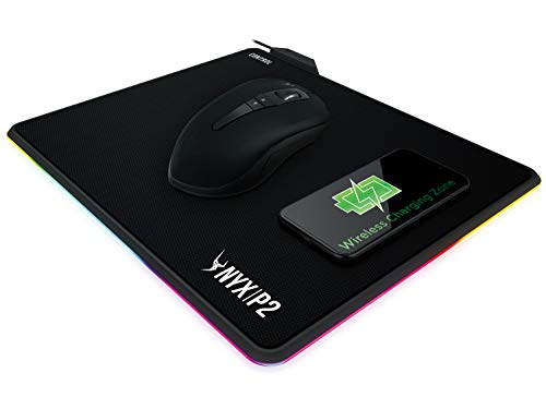Gamdias rgb gaming wireless charging mouse mat, dual side (nyx p2…