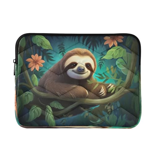 Funda para Laptop 13-14 Pulgadas Impermeable con Estampado de Perezoso