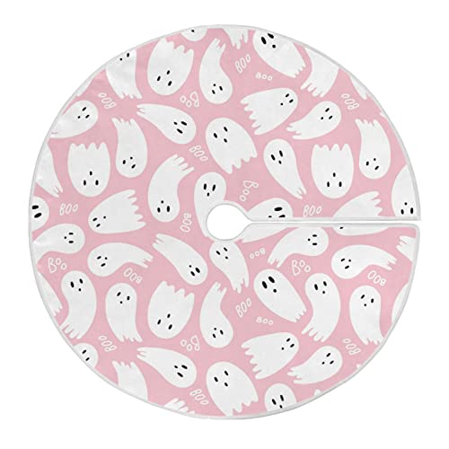 Cute-Halloween-Ghost-Tree-Skirt-36-in-Boo-Pink-Tree-Mat-Decoration-Holiday-Party-Supply-for-Indoor-Outdoor-Home-Office-Ornament