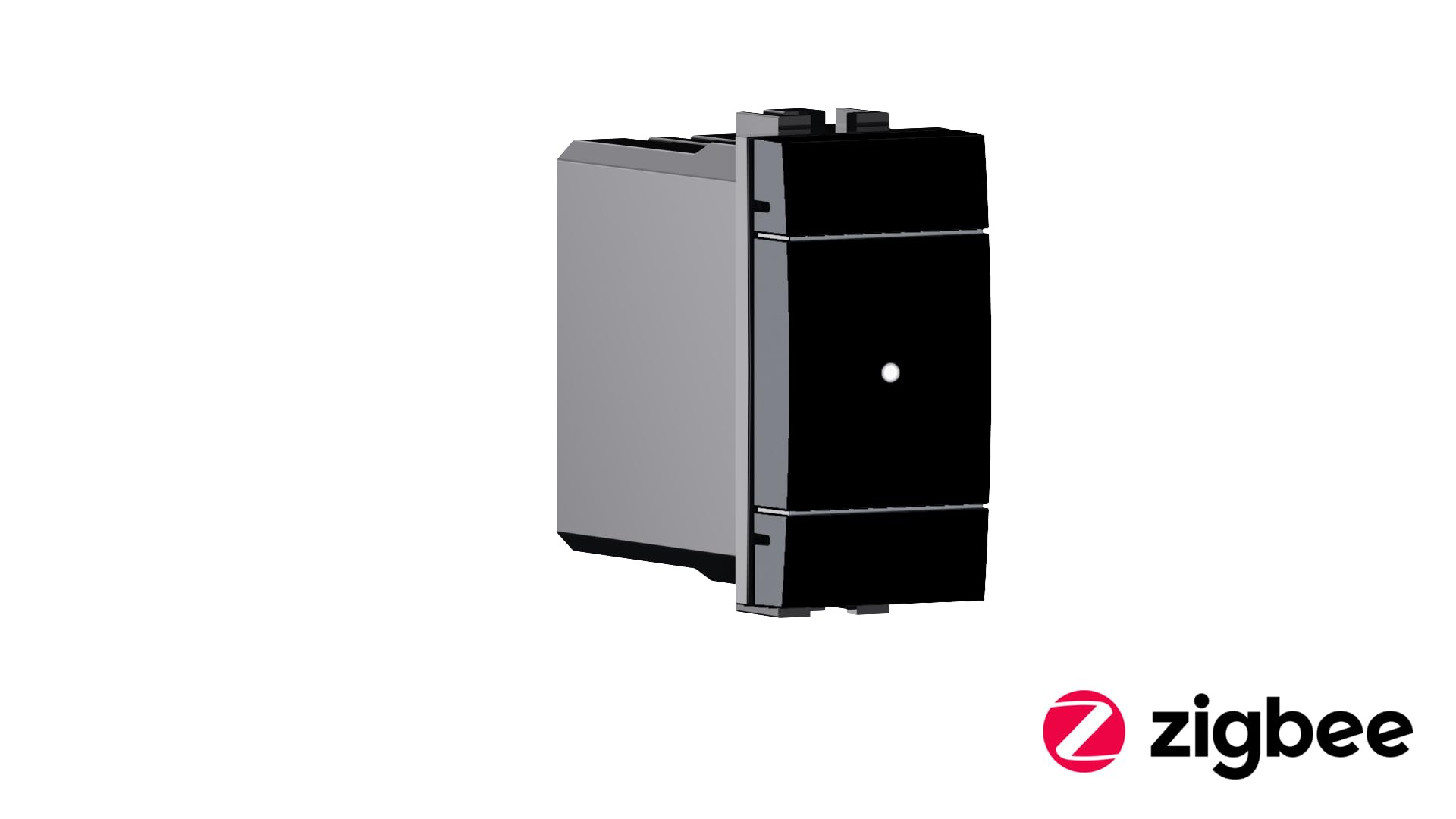 Elektronova Interruttore dimmer connesso Smart Zigbee/Tuya Wifi frutto modulo compatibile con supporti Bticino Living nero