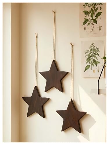 Image of Bombay Greens Hanging Star Planter with Rope | Hanging Plant Indoor Stand | Wooden Planter for Home Decor, Living Room, Balcony & Office Decoration
