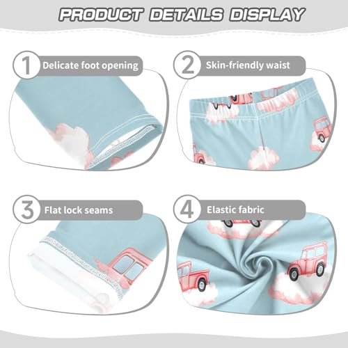 Bolaz Toddler Girls Leggings Printed Yoga Pants Leggings Pink Car for Kids3