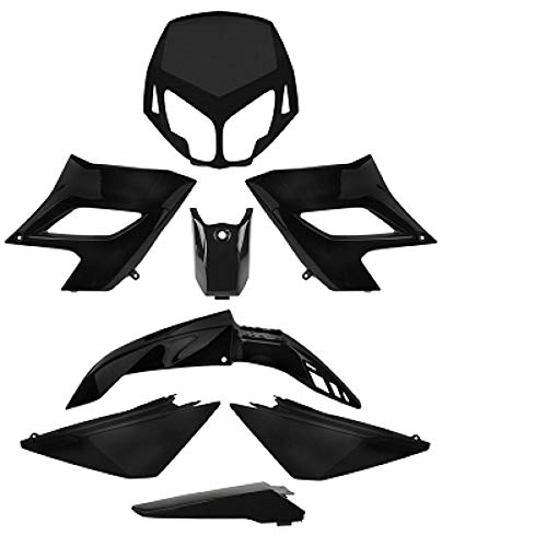 Kit carénage TNT noir brillant haute résistance pour moto Derbi 50 DRD
