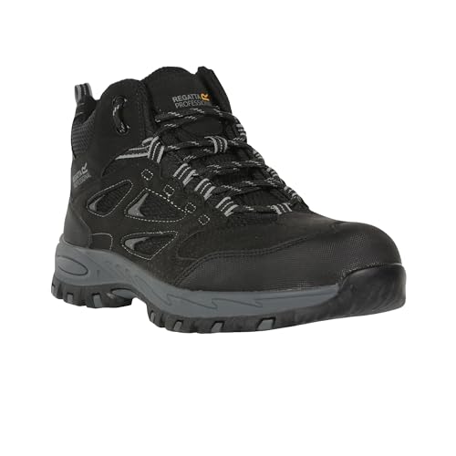 Regatta Professional Mens Mudstone Hiker Safety Boots, Black, 9 UK