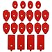 Belifu Electrode Pads 16 PCS with 2.35mm Safety Plug 4 Lead Electrodes Wires with Pin Tips Connectors for Tens.Self-Adhesive and Reusable Electrode Pads for Knees Shoulder Elbow Body