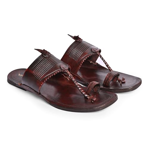 Image of Kolhapuri Chappal for Men|Kolhapuri Slippers for Men|Kolhapuri Shoes for Men|Leather Slippers for Men|Wedding Slippers for Men-A1