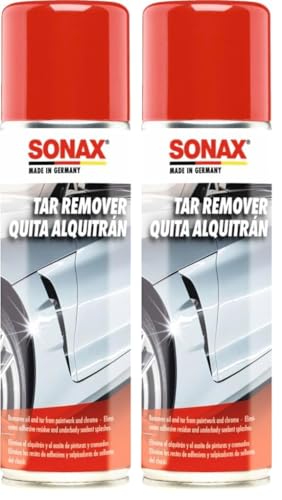 SONAX TeerEntferner (300 ml) löst schonend und gründlich Teer-, Ölflecken und andere Verschmutzungen von Lack und Chrom | Art-Nr. 03342000 (Packung mit 2)