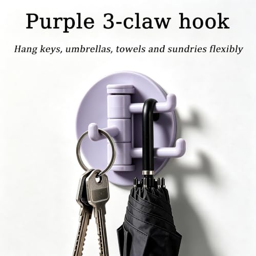 Multifunctional Wall Hook with 3-Claw Design - image 5