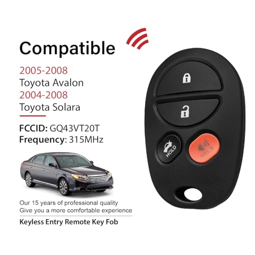 Télécommande Toyota Solara en panne ? Solution 4 boutons pour Avalon 2007 - 2
