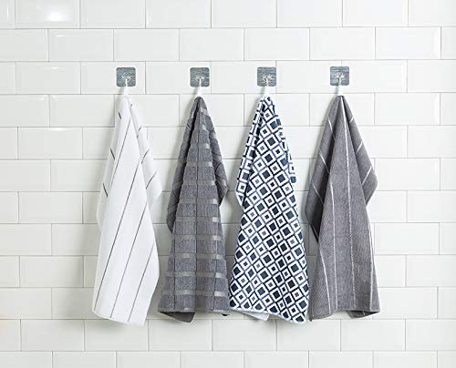 Figolo Microfiber Kitchen Towels - Dish Towel Geometry Set Of 4, Super Absorbent And Soft, 26 X 18 Inch #TOP5
