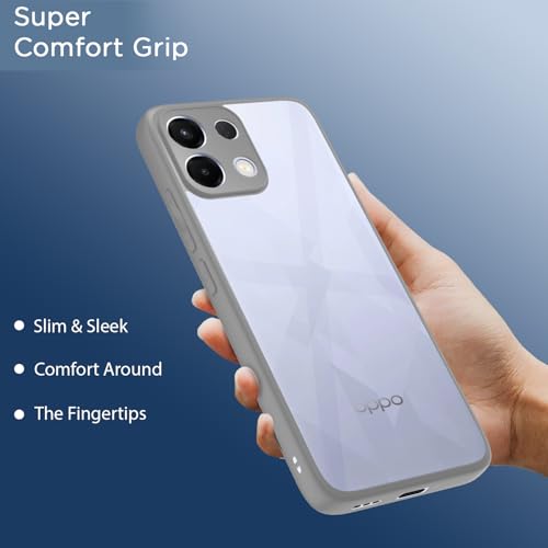 Image of Pikkme Back Cover Compatible with Oppo K13 5G Shockproof Sleek Hybrid Armor Bumper Case(Grey)