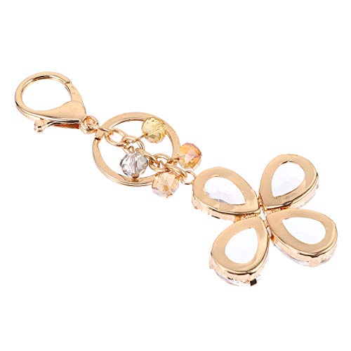 1 unidade chaveiros decoração de trevo de quatro folhas decoração de bolsa pingente chaveiro trevo